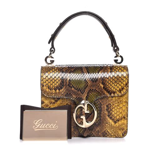 gucci green python bag|gucci python bag yellow.